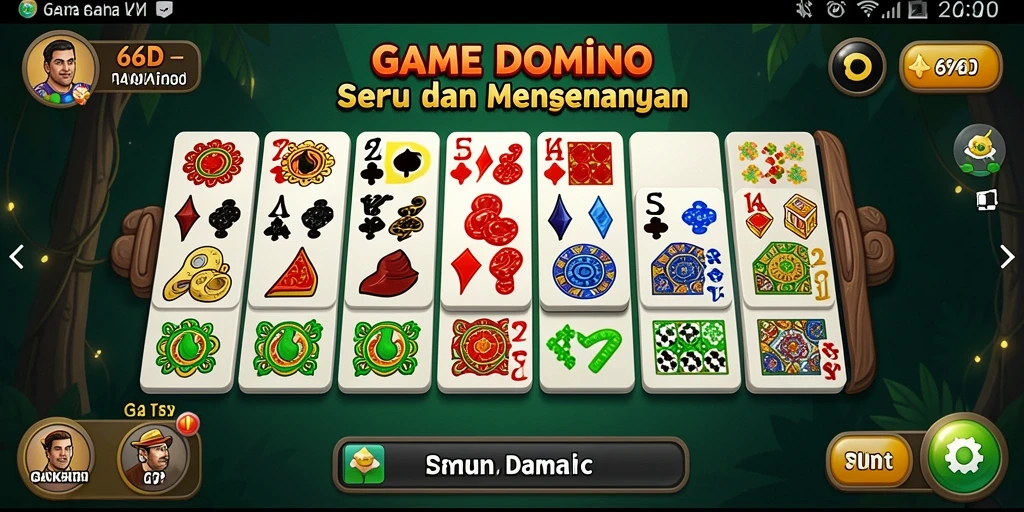 Tampilan gameplay seru dalam permainan Domino 66D.