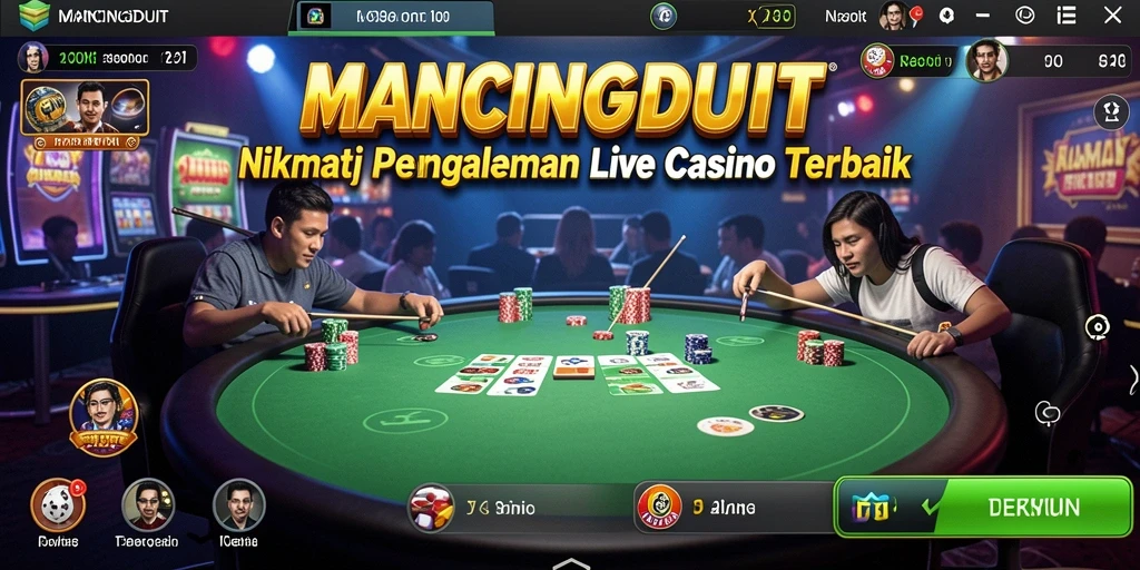 Screenshot utama MANCINGDUIT yang menunjukkan gameplay Live Casino yang mendebarkan.