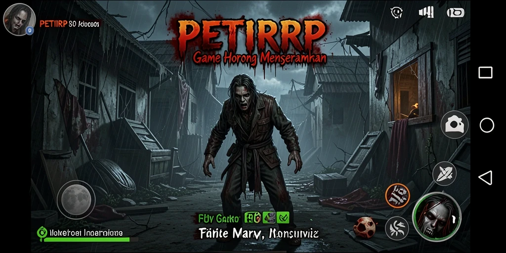 Gameplay menegangkan dalam <strong>PETIRRP</strong> saat menjelajahi tempat angker.