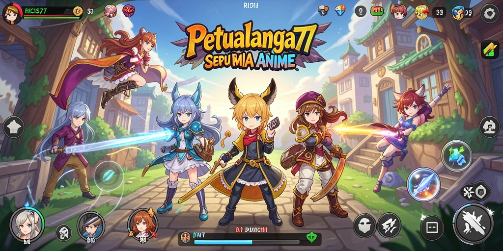 Gameplay seru dari RICIS77 dengan karakter anime ikonik.