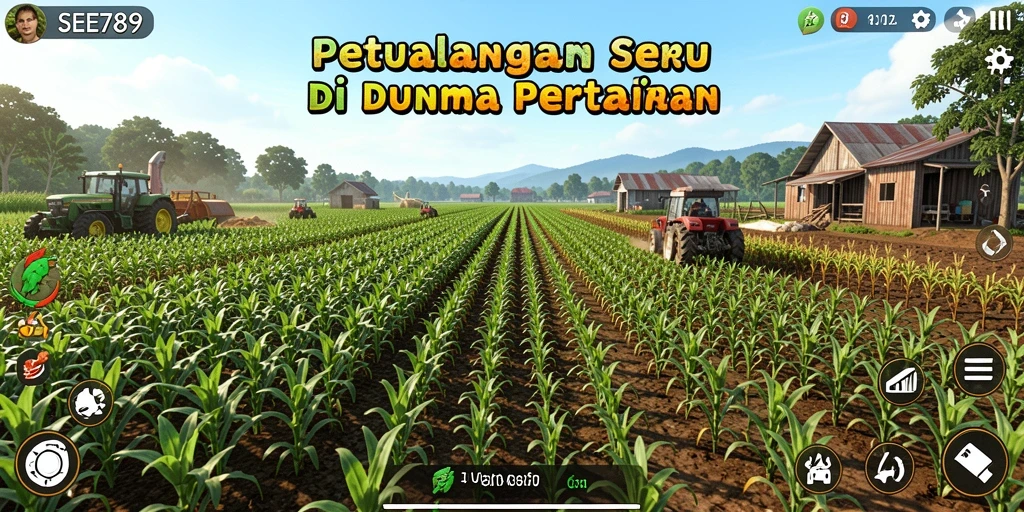 Gameplay seru dan interaktif dalam dunia pertanian.