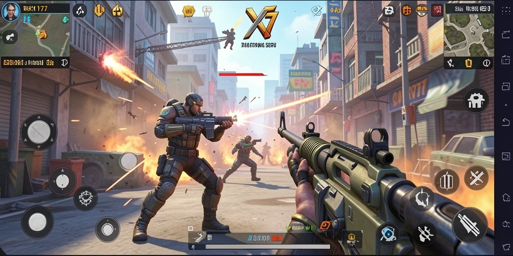 Tampilan gameplay seru dari <strong>SKY77</strong> saat beraksi di medan perang.