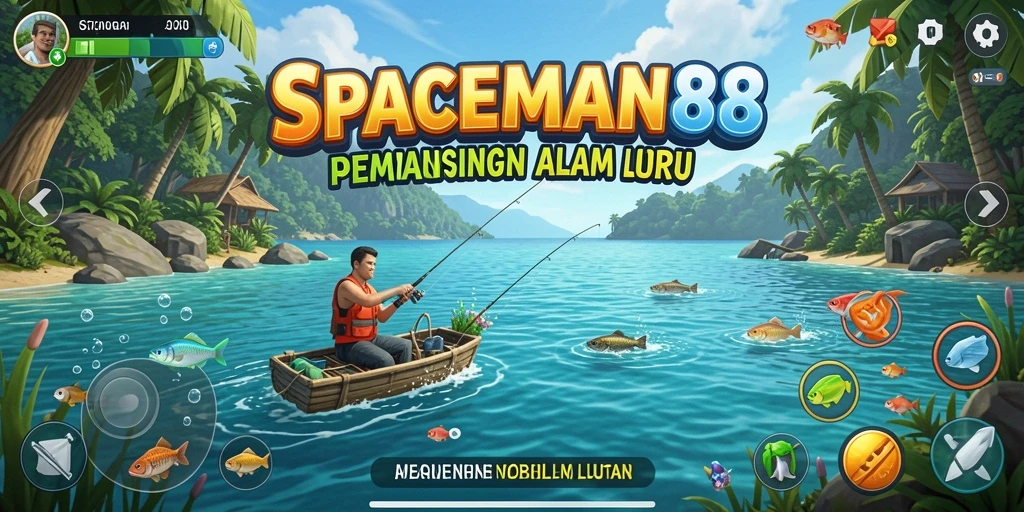 Tangkapan ikan luar angkasa yang penuh warna dalam SPACEMAN88.