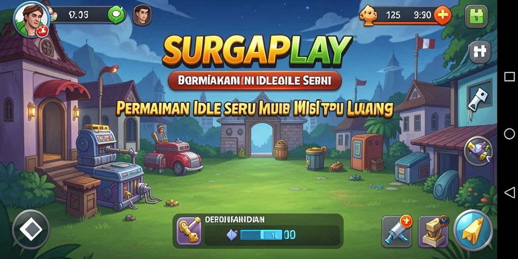 Tampilan menarik dari gameplay SURGAPLAY yang menampilkan pembangunan kerajaan.