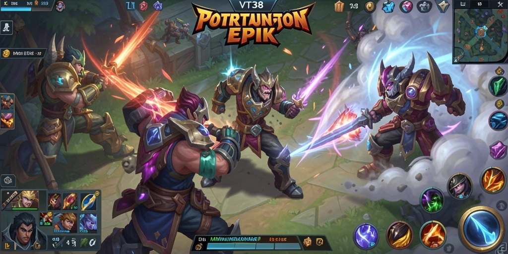 Tampilan epik dari pertarungan hero dalam VT38 yang seru.